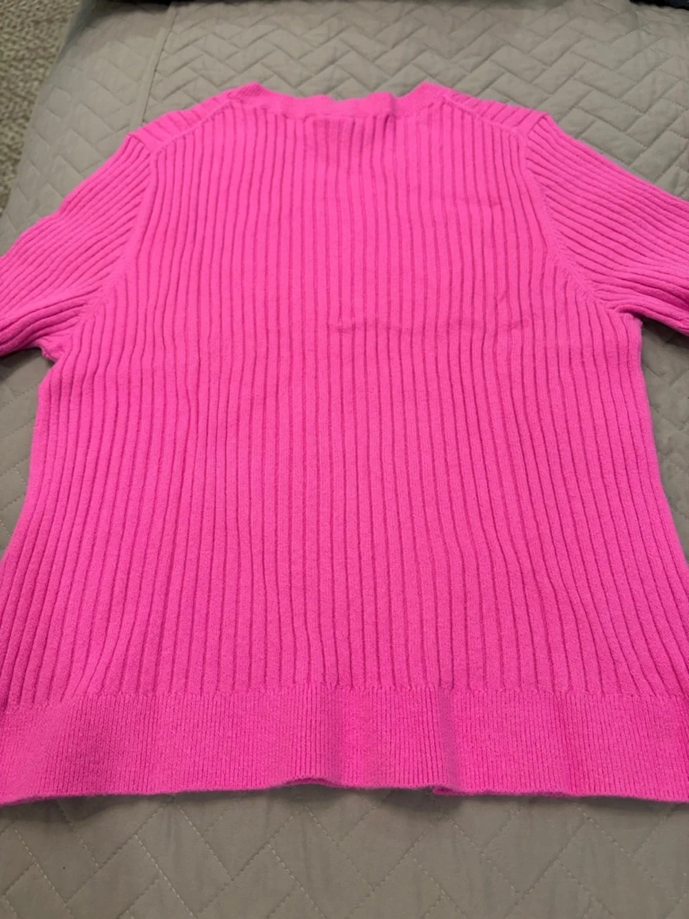 GAP Phoebe Pink CashSoft Ribbed Crewneck T-Shirt/NWT/M